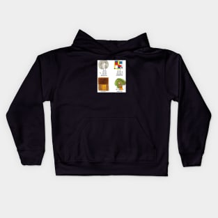 Four painting lions. Kids Hoodie